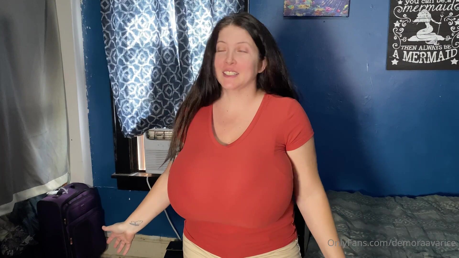 Plump Demora Avarice Rides A Huge Cock And Cums On It