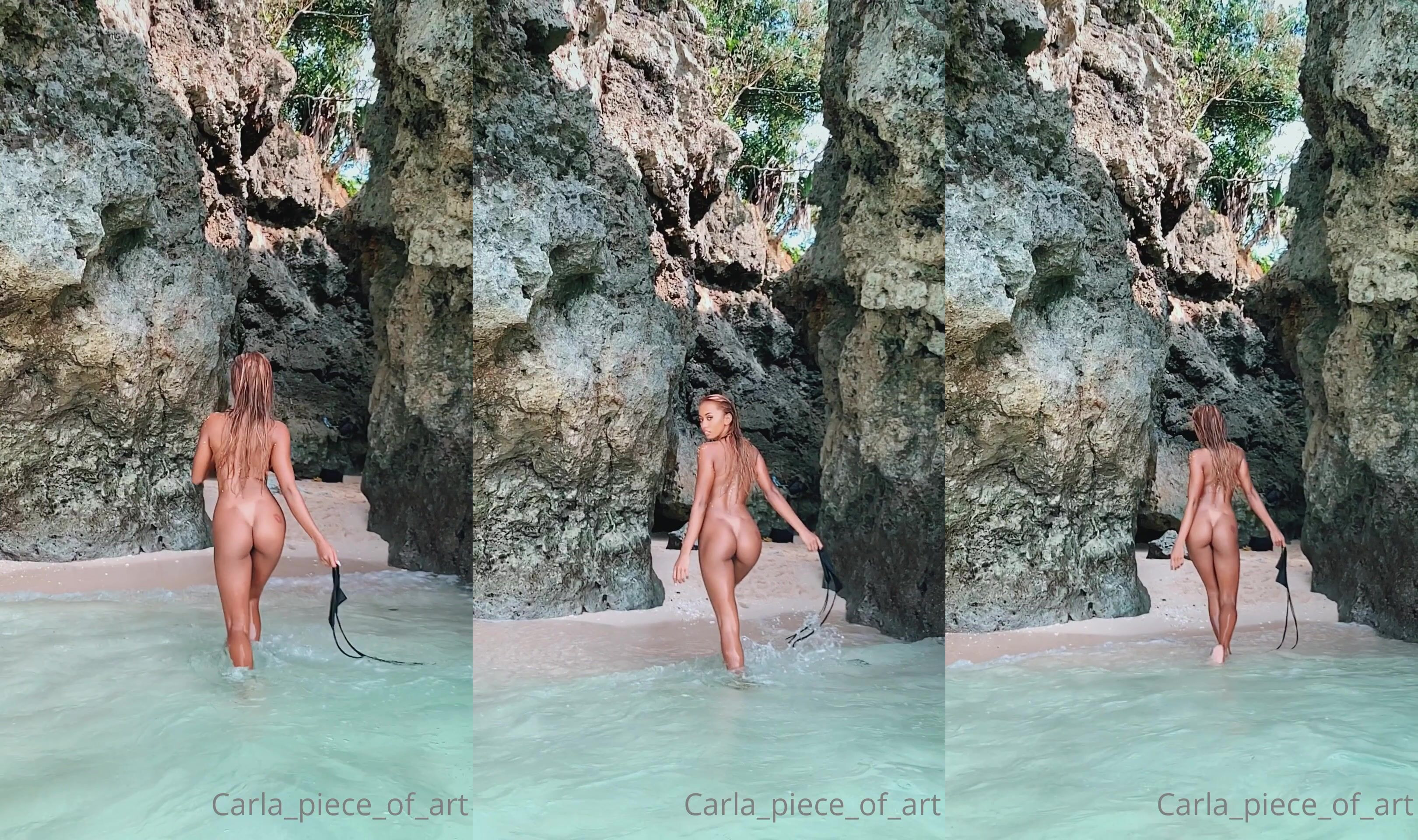 Carla Piece Horny On The Beach