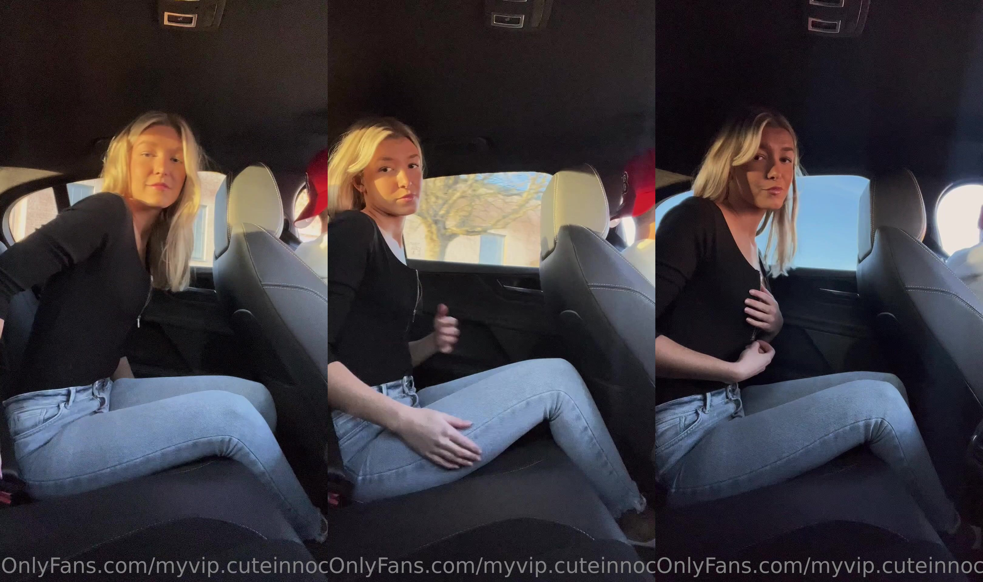 Showing Off In Her Car Ends In Blowjob