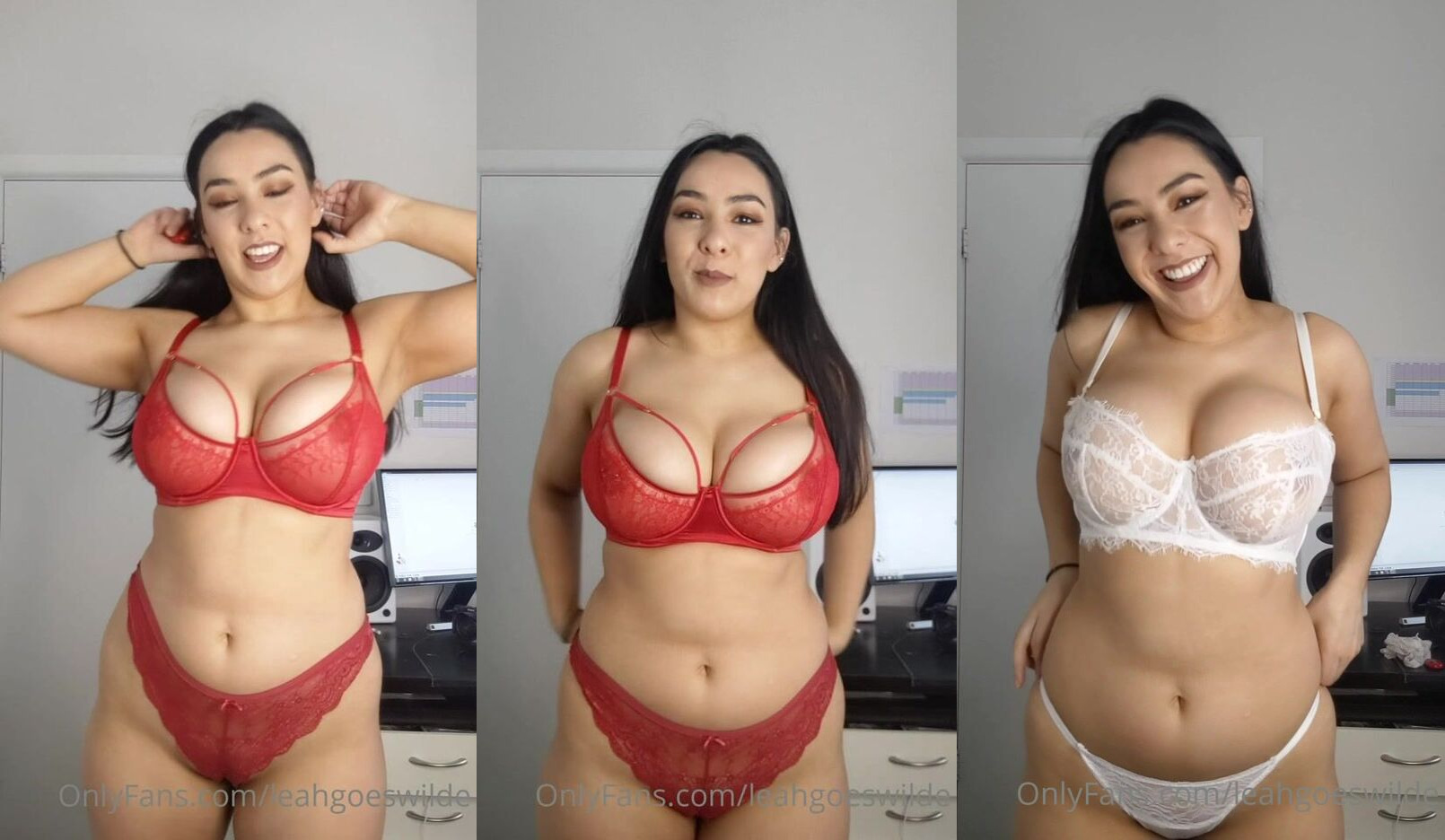 Leah Wilde With Various Types Of Underwear