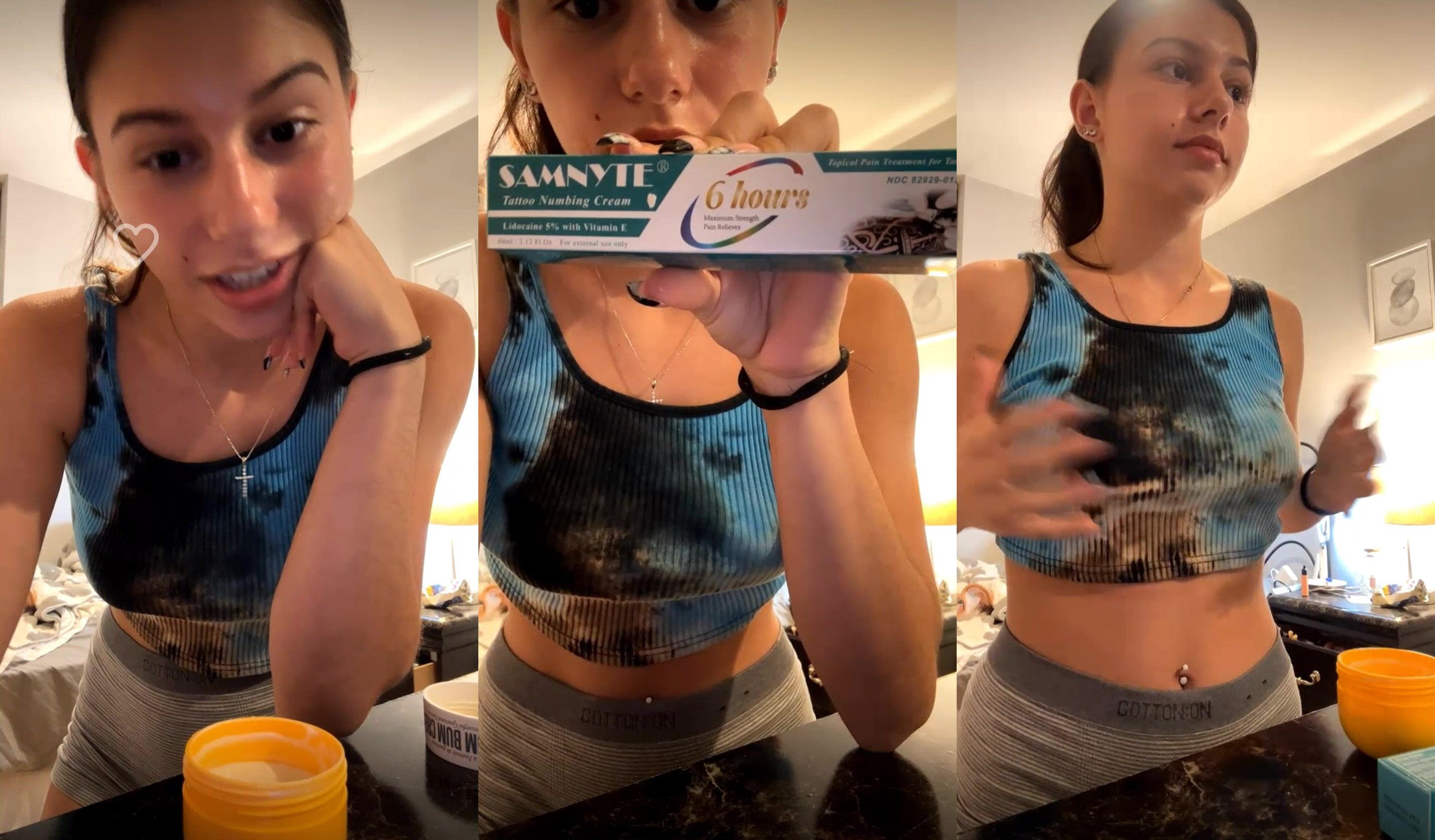 Carlieevall Moisturizes Her Boobs