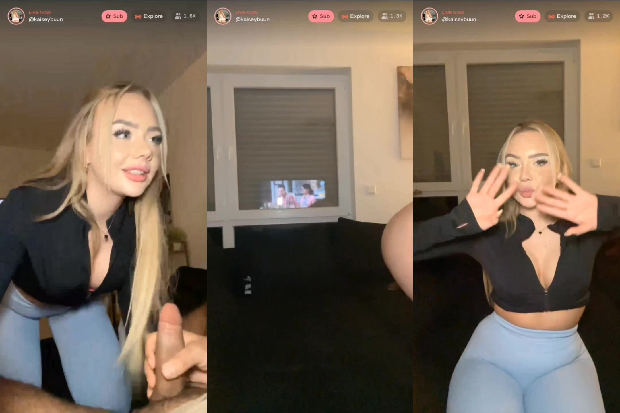Kaiseybuun Blows Her Boyfriend's Cock On Live
