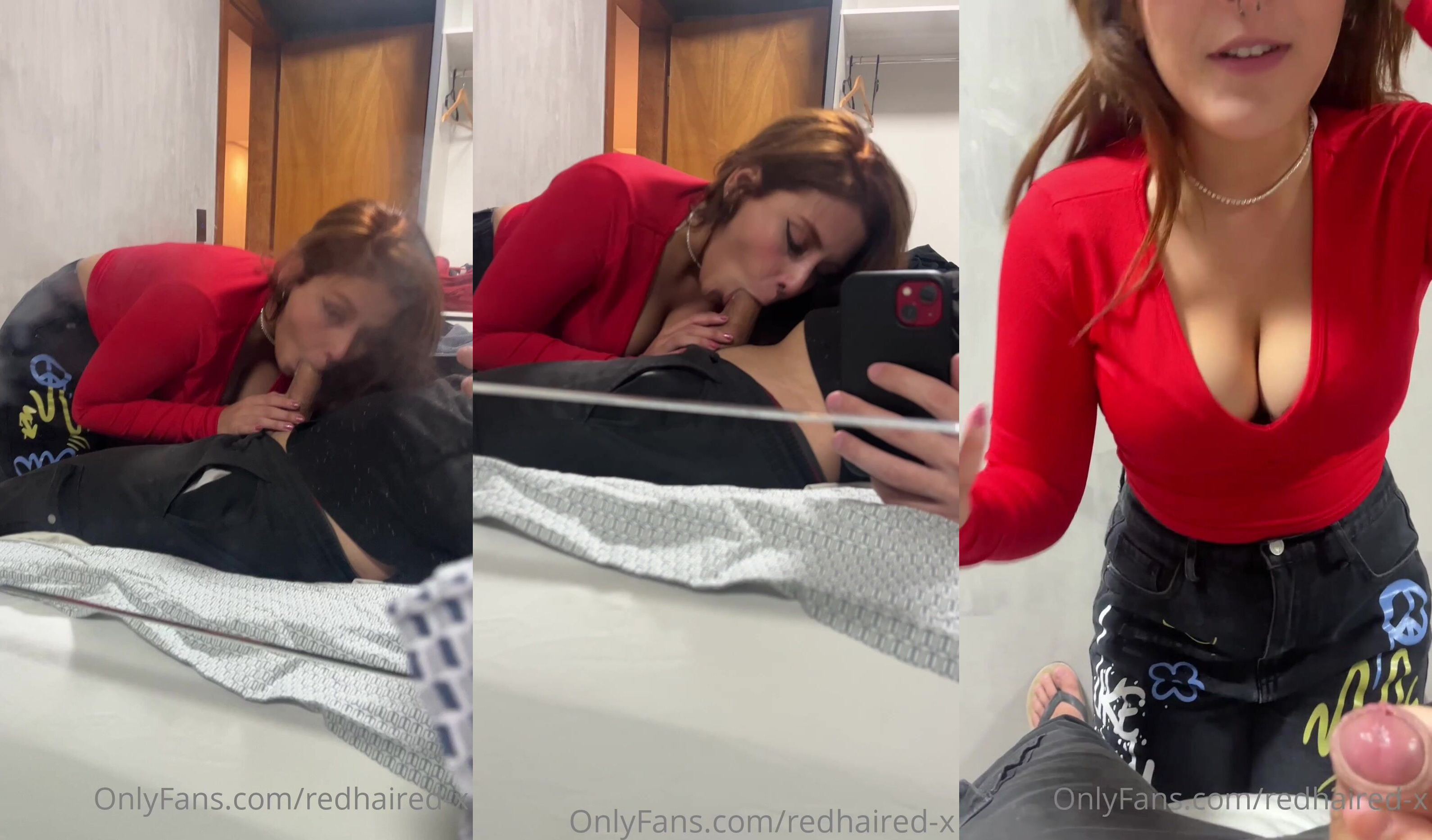 Redhaired-x Sucks Her Boyfriends Cock