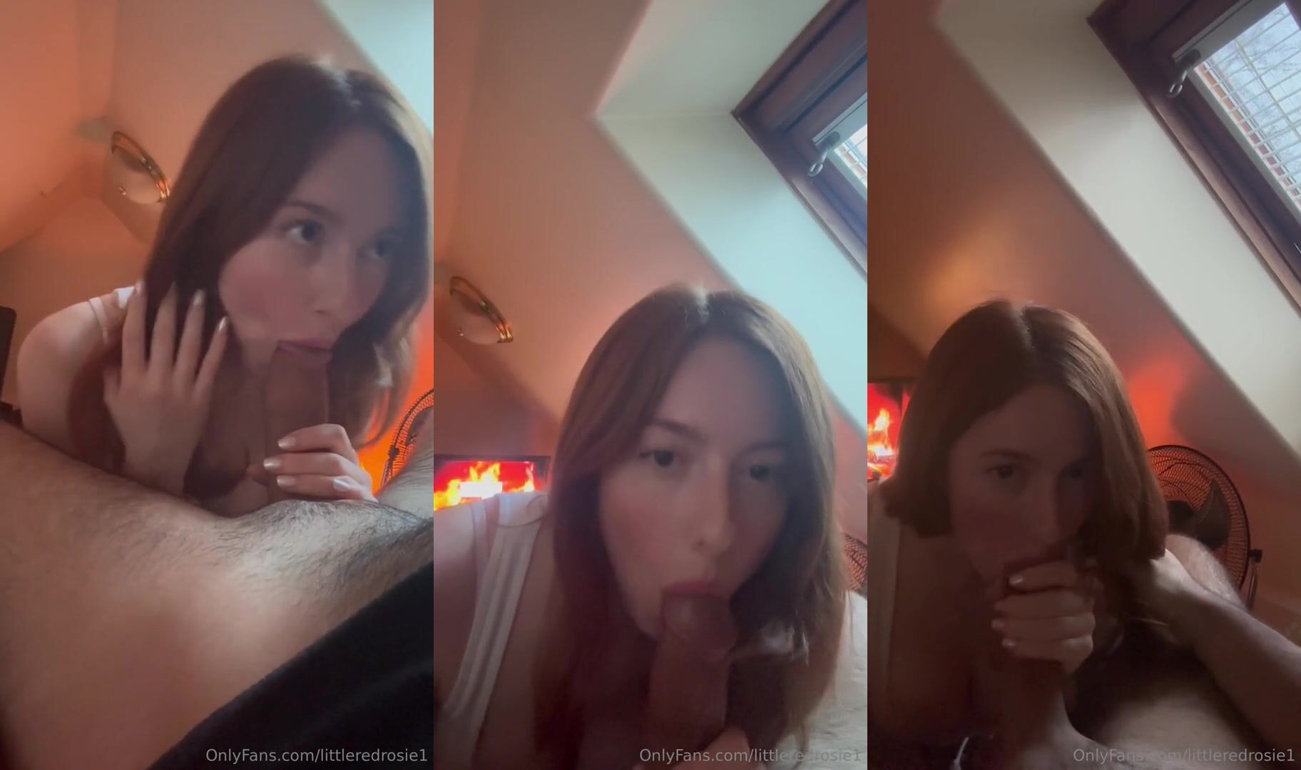 Rosie Fae Sucks Her Man's Cock